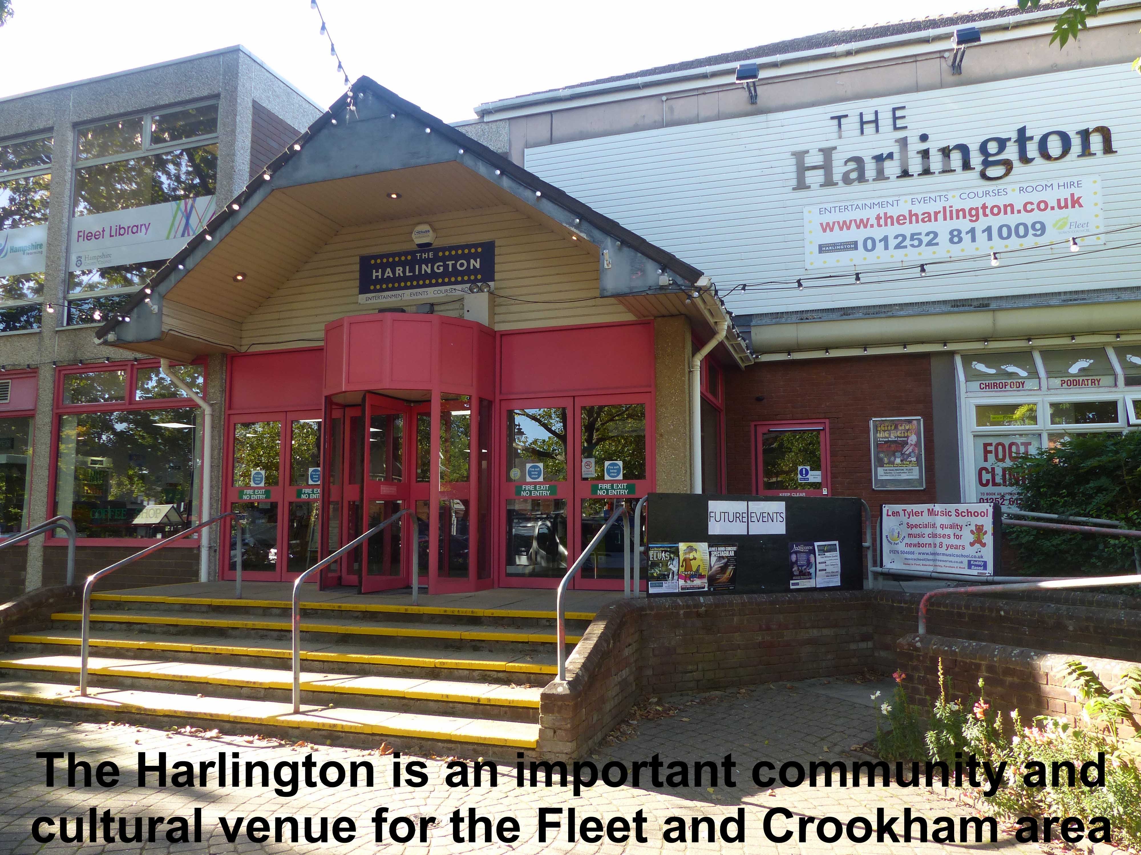 The Harlington is an important community and cultural venue for the Fleet and Crookham area